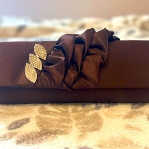 Chocolate/Rhinestone Clutch (Small)